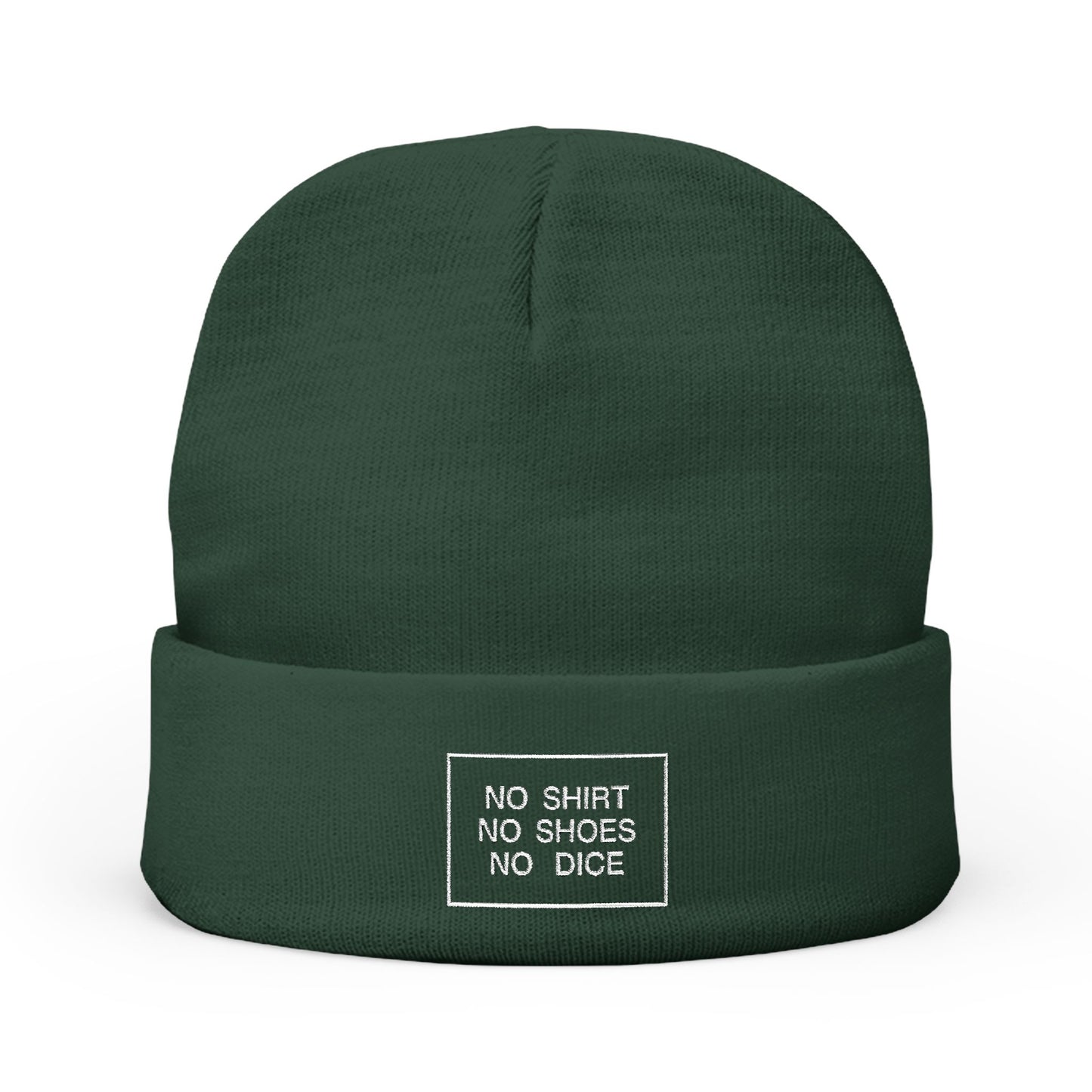 No Shirt No Shoes No Dice – Beanie Coloured