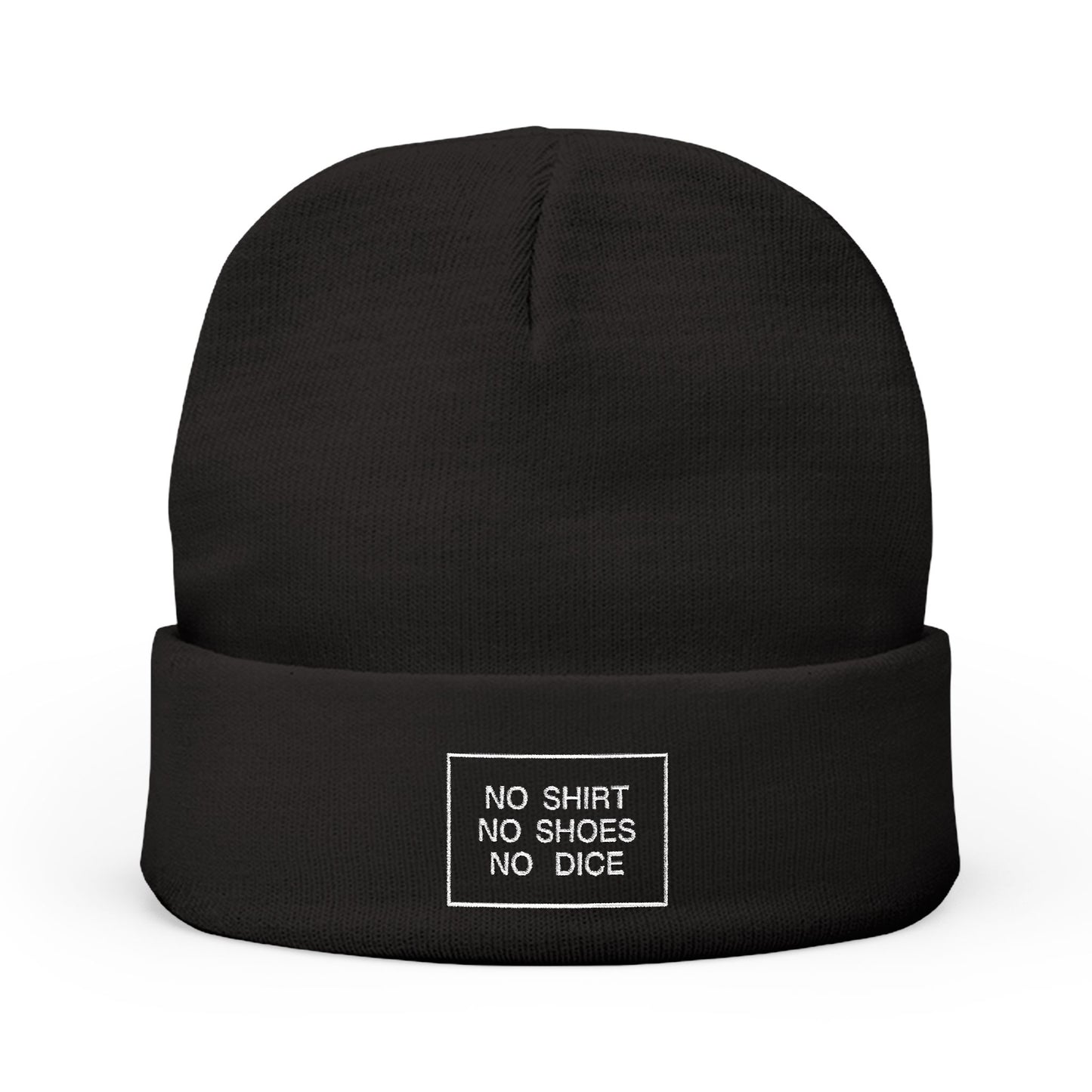 No Shirt No Shoes No Dice – Beanie Coloured