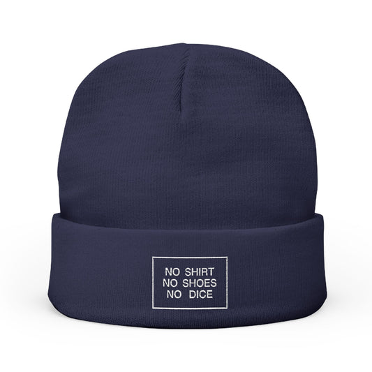 No Shirt No Shoes No Dice – Beanie Coloured
