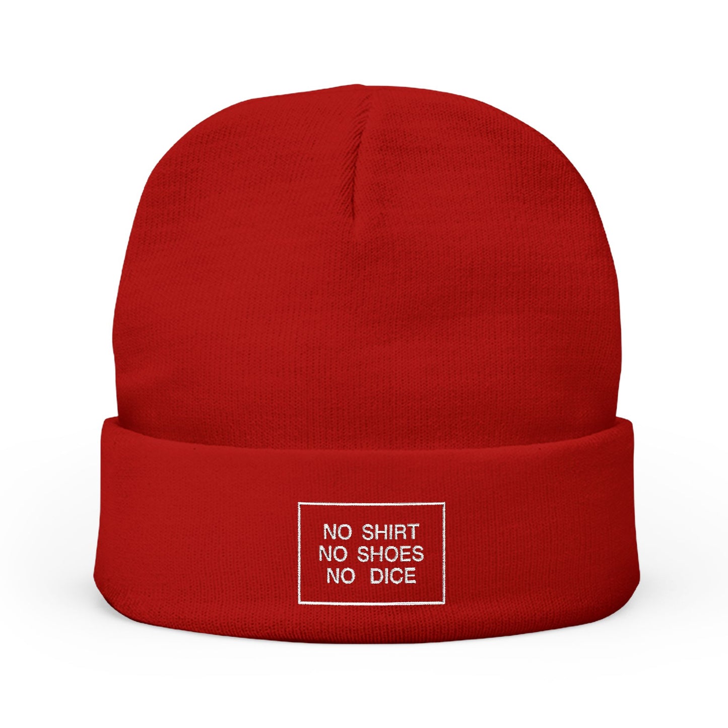 No Shirt No Shoes No Dice – Beanie Coloured