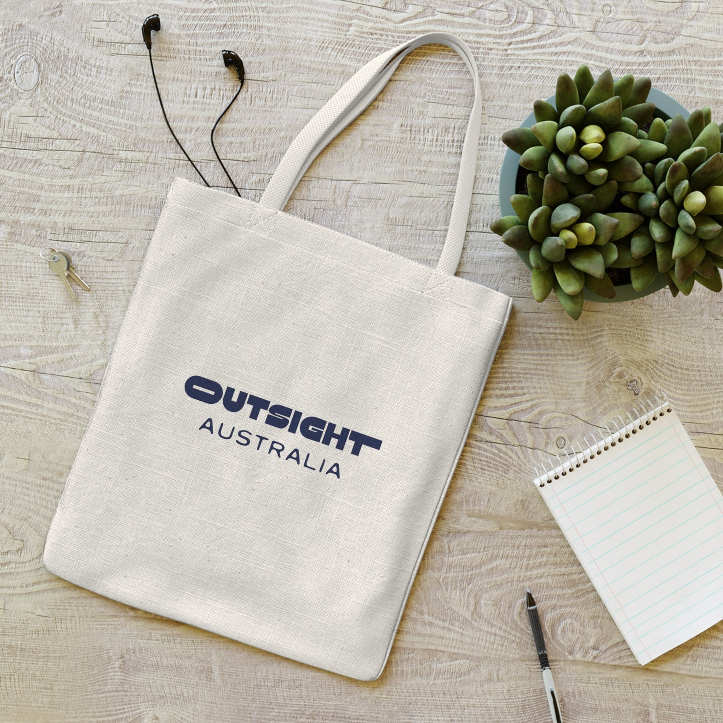 Outsight in Navy — Tote Bag