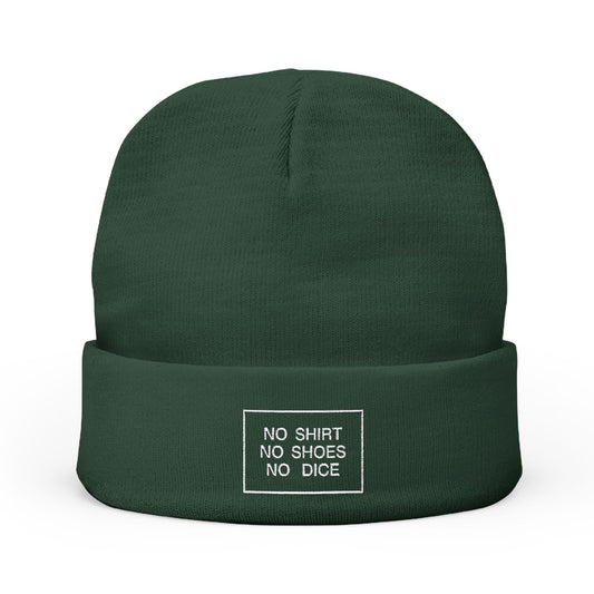 No Shirt No Shoes No Dice – Beanie Coloured