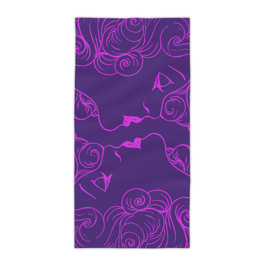 Double Vision — Purple Beach Towel