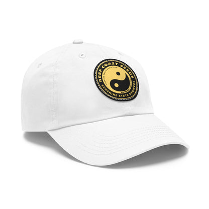 Reef Coast Seeds (Yellow) — Dad Hat with Leather Patch (Round)