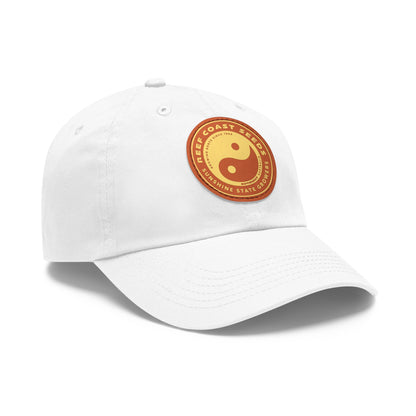 Reef Coast Seeds (Yellow) — Dad Hat with Leather Patch (Round)