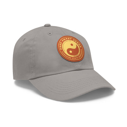 Reef Coast Seeds (Yellow) — Dad Hat with Leather Patch (Round)